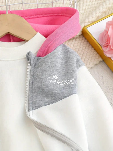 Pink Baby Girl Hoodie & Trouser Set - Soft Fleece Stuff, Machine Washable - Perfect for Winter, Perfect for Outdoor TS6419L